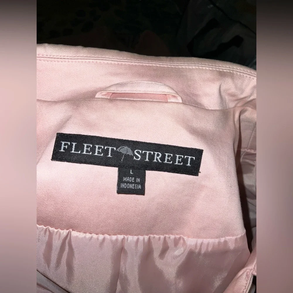 Blush Pink Cotton Blazer Jacket Runway Color Large Button - Picture 4 of 9